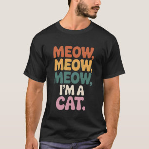 Miau, ich bin ein Katzen-Halloween-Kostüm, lustige T-Shirt