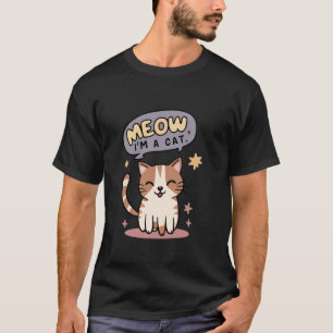 Miau, ich bin eine Katze Lustiger Halloween-Kostüm T-Shirt