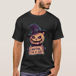 Miau, ich bin eine Katze - Lustiges Halloween-Kost T-Shirt