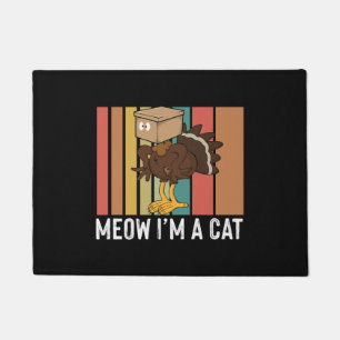 Miau ich bin Katze lustig Erntedankfest Pute Huhn Fußmatte
