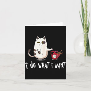 Miau, ich mache was ich will Vintage Schwarze Katz Karte