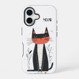 Miau. Illustration einer selbstbewussten Katze iPhone 16 Hülle