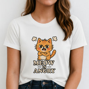 Miau ist wütend Tee; Süßes wütendes Tabby-Geschenk T-Shirt