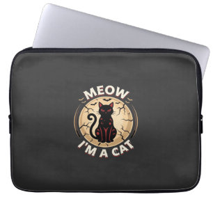 Miau-Katze-Halloween-Grafikdesign_1 Laptopschutzhülle