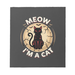 Miau-Katze-Halloween-Grafikdesign_1 Notizblock