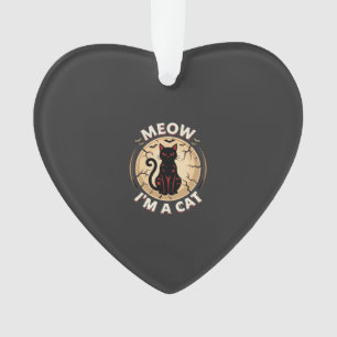 Miau-Katze Halloween-Grafikdesign_1 Ornament