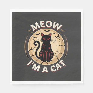 Miau-Katze-Halloween-Grafikdesign_1 Serviette