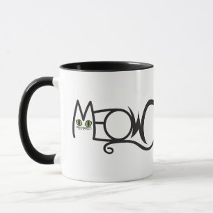 Miau-Katzen-Typografie Tasse