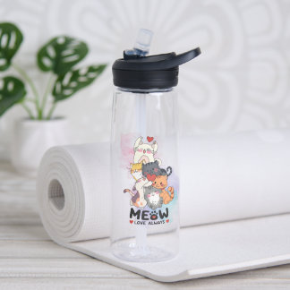 Miau Katzenliebe immer Wasserflasche Trinkflasche