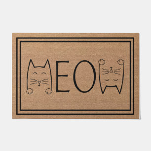 Miau Kitty Katzen Fußmatte, Lustige Katze Fußmatte