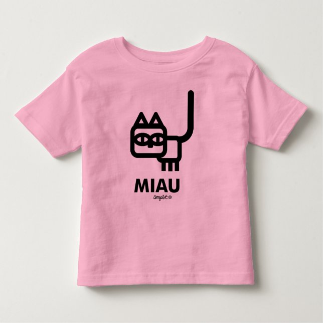 Miau Kleinkind T-shirt (Vorderseite)