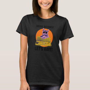 Miau Lasst uns Techno-Katze Synthesizer Rave Synth T-Shirt