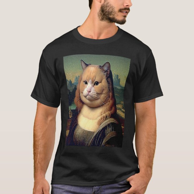Miau Lisa  Katze T-Shirt (Vorderseite)