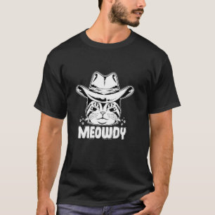 Miau lustige Cowboy-Katzen-Wortspiel T-Shirt