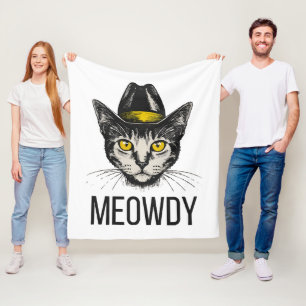 Miau Lustige Katze Fleecedecke