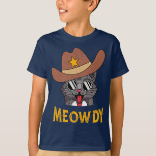 Miau! Lustige Landkatze mit Cowboyhut Geschenk  T-Shirt