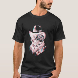 Miau lustiger Katzen-Cowboy T-Shirt