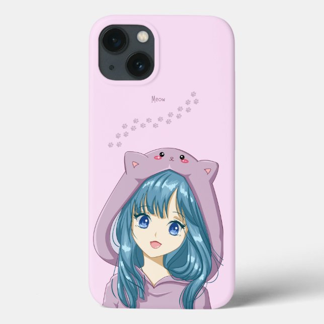 Miau Mädchen Hülle (Rückseite)