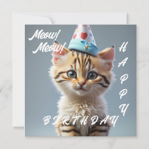 Miau! Miau! Alles Gute zum Geburtstag Karte