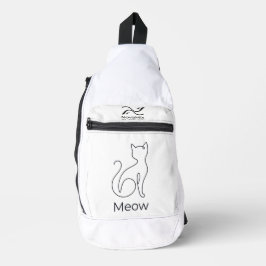 Miau – Minimalistische Katze Crossbody Bag
