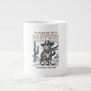 Miau Partner Cowboy Katze  Jumbo-Tasse