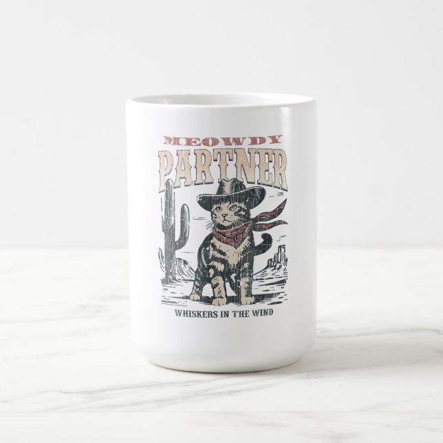 Miau Partner Cowboy-Katze  Kaffeetasse (Mittel)