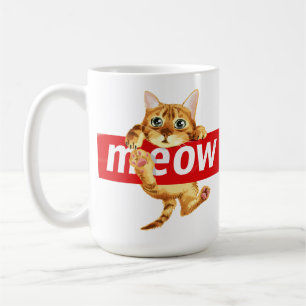 Miau-Schild-Kitty-Design Kaffeetasse