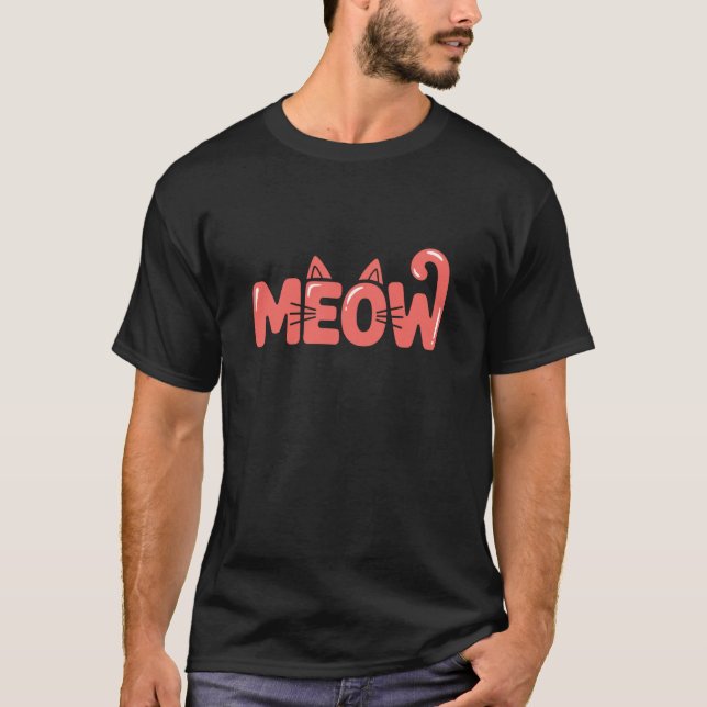 Miau Süße Katze T-Shirt (Vorderseite)