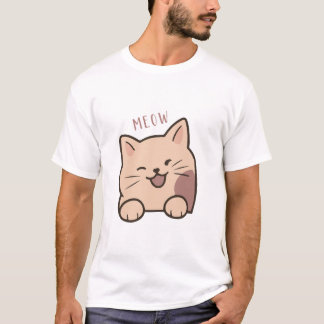 Miau Süßes Katzen T-Shirt Design