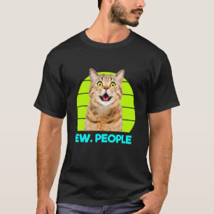 Miau Überraschte Katze Eklige Leute Illustration G T-Shirt