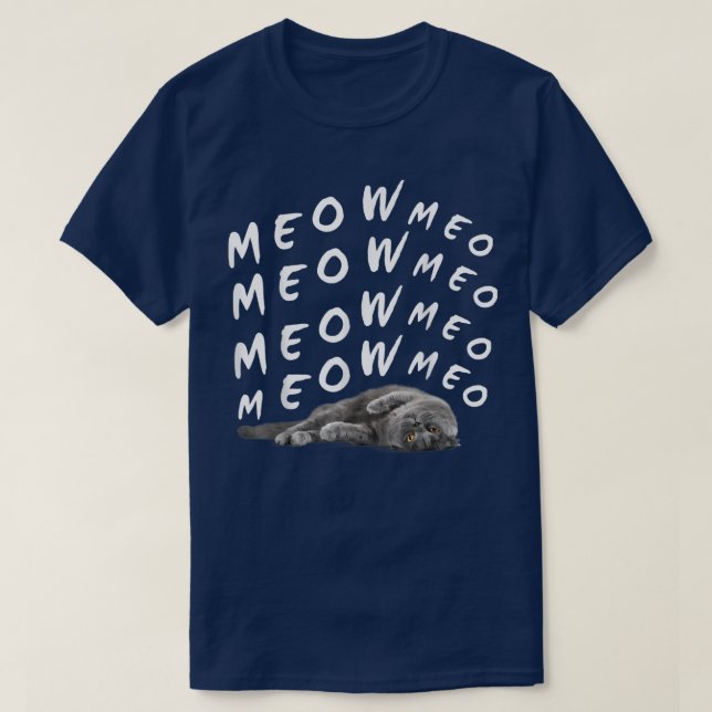 miauen coole Katze  T-Shirt (Design vorne)