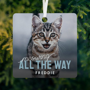 Miauendes Weihnachtsfest Katzen-Weihnachten Ornament Aus Metall