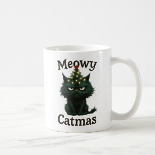Miauige Katzenweihnacht Moody Katze Kaffeetasse