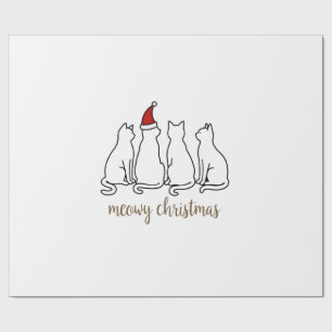 Miauiges Katzenweihnachten Süße Kätzchen Katzen We Geschenkpapier