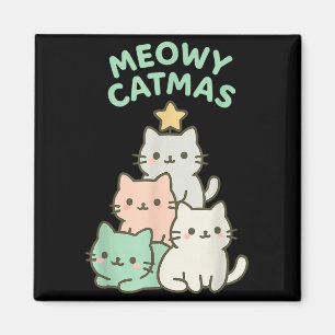 Miauiges Katzenweihnachten Weihnachtsbaum Süße Kat Magnet