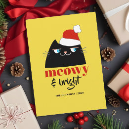 Miaumiau und Heller Lustiger Katzenweihnachten Feiertagskarte