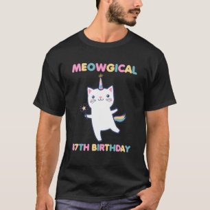 Miauzauberiger 87. Geburtstag Kitty 87 Jahre alte T-Shirt