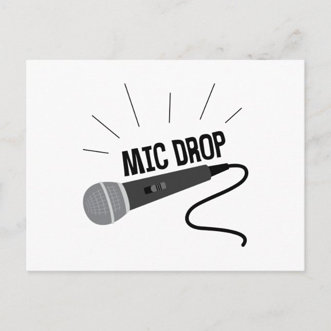 Mic Drop Postkarte (Vorderseite)
