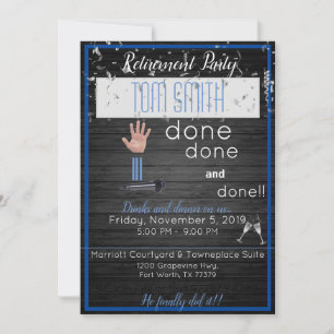 Mic Drop Retirement Black and Blue