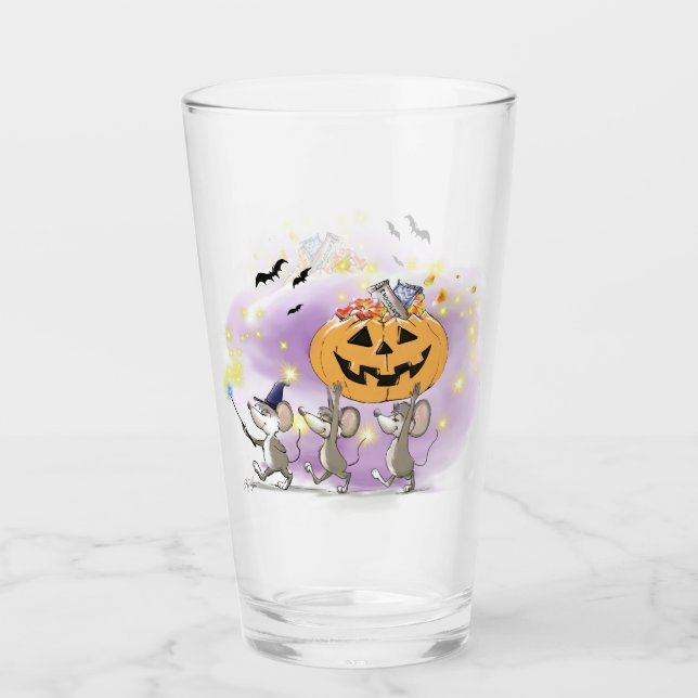 Mic, Mac & Moe's Happy Halloween Glass Cup Glas (Vorderseite)