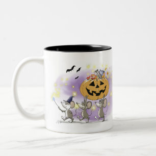 Mic, Mac & Moe's Happy Halloween Zweifarbige Tasse