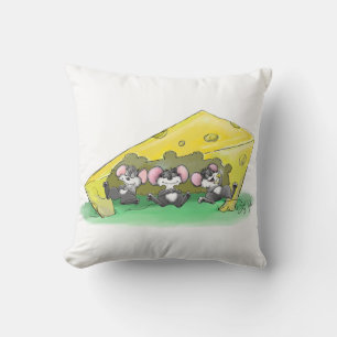 Mic, Mac und Moe's Fest der Erntedank Art Kissen