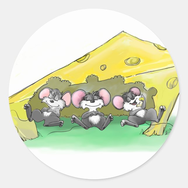 Mic, Mac und Moe's Fest des Erntedanks Runder Aufkleber (Vorderseite)