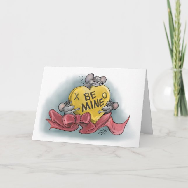 Mic, Mac und Moes Happy Valentine's Day Karte (Vorderseite)