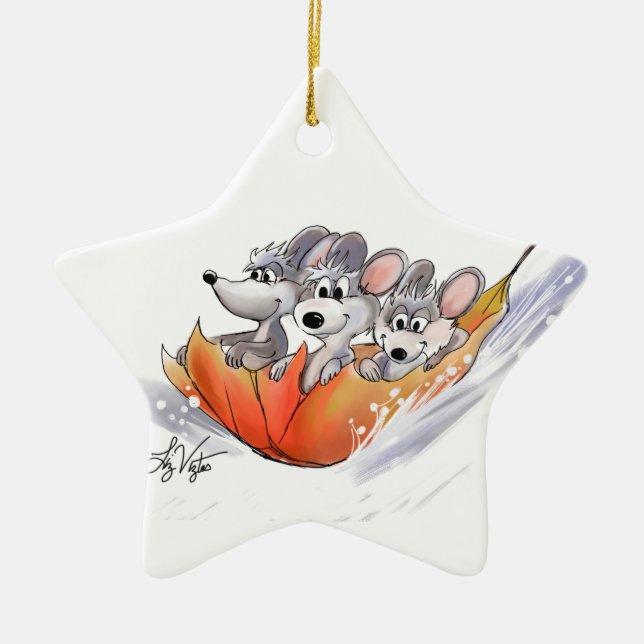 Mic, Mac und Moe's Winter Holiday Star Ornament (Vorne)