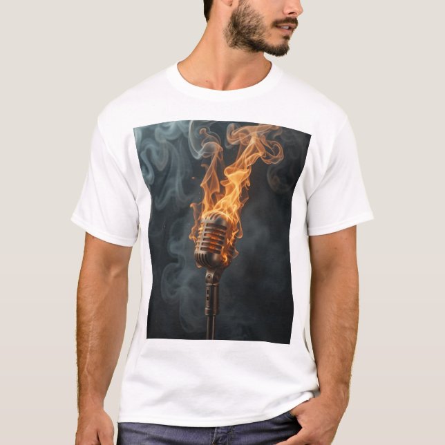 Mic on Fire T-Shirt (Vorderseite)