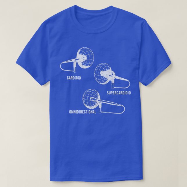 Mic Pick Up Pattern Music Recording Mikrofon T-Shirt (Design vorne)