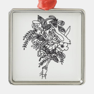 Micah 2015 Metallverzierung Silbernes Ornament
