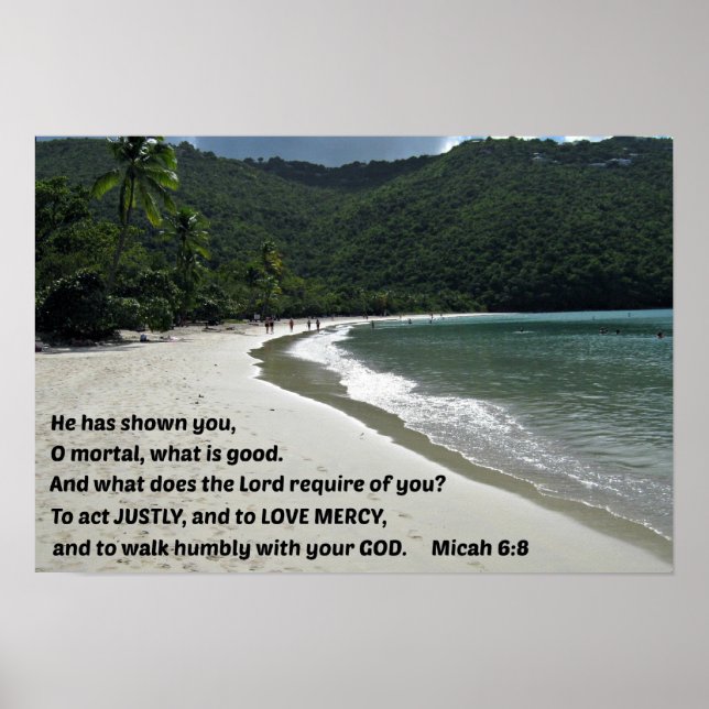 Micah 6:8 Er hat euch gezeigt, o sterblich, .... Poster (Vorne)