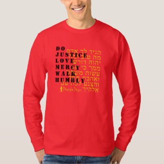 Micah 6:8 Hebräisches langärmeliges Shirt